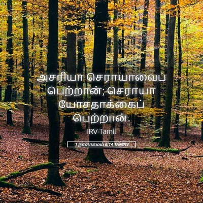 Picture 05 - 1 நாளாகமம் 6:14 TAMIRV - அசரியா செராயாவைப் - Bible Verse Picture