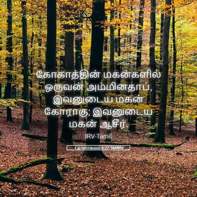 Picture 05 - 1 நாளாகமம் 6:22 TAMIRV - கோகாத்தின் - Bible Verse Picture