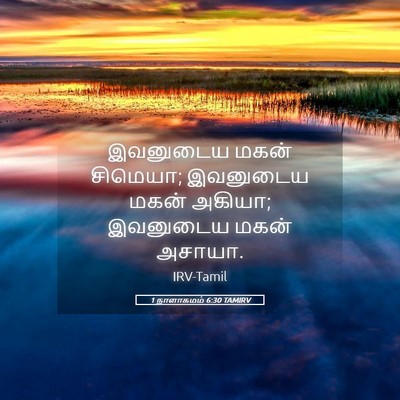 Picture 05 - 1 நாளாகமம் 6:30 TAMIRV - இவனுடைய மகன் - Bible Verse Picture