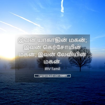Picture 05 - 1 நாளாகமம் 6:43 TAMIRV - இவன் யாகாதின் - Bible Verse Picture