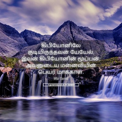 Picture 05 - 1 நாளாகமம் 8:29 TAMIRV - கிபியோனிலே - Bible Verse Picture