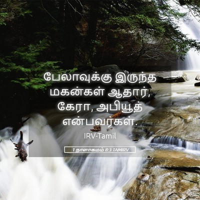 Picture 05 - 1 நாளாகமம் 8:3 TAMIRV - பேலாவுக்கு இருந்த - Bible Verse Picture