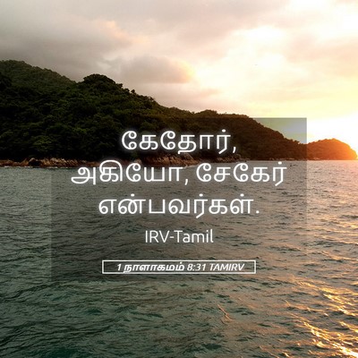 Picture 05 - 1 நாளாகமம் 8:31 TAMIRV - கேதோர், அகியோ, - Bible Verse Picture