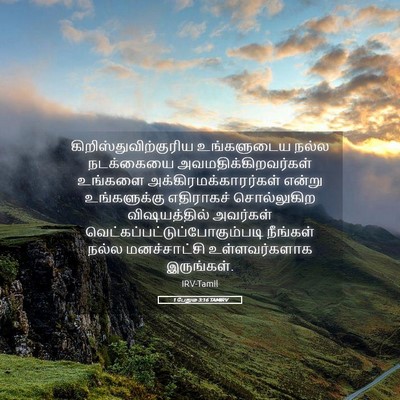Picture 05 - 1 பேதுரு 3:16 TAMIRV -  - Bible Verse Picture