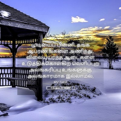 Picture 05 - 1 பேதுரு 3:3 TAMIRV - முடியைப் பின்னி, - Bible Verse Picture
