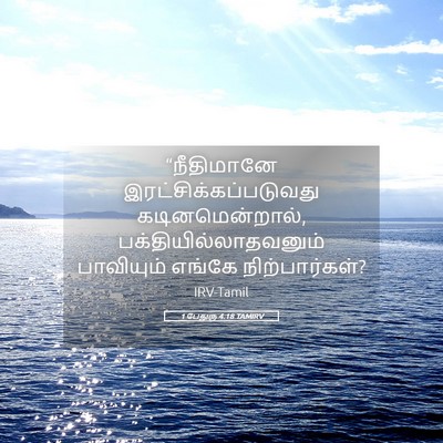 Picture 05 - 1 பேதுரு 4:18 TAMIRV - “நீதிமானே - Bible Verse Picture