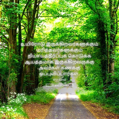 Picture 05 - 1 பேதுரு 4:5 TAMIRV - உயிரோடு - Bible Verse Picture
