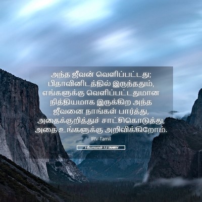 Picture 05 - 1 யோவான் 1:2 TAMIRV - அந்த ஜீவன் - Bible Verse Picture