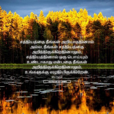 Picture 05 - 1 யோவான் 2:21 TAMIRV - சத்தியத்தை - Bible Verse Picture