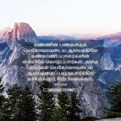 Picture 05 - 2 இராஜாக்கள் 12:11 TAMIRV - எண்ணின பணத்தைக் - Bible Verse Picture