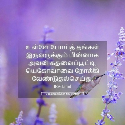 Picture 05 - 2 இராஜாக்கள் 4:33 TAMIRV - உள்ளே போய்த் - Bible Verse Picture