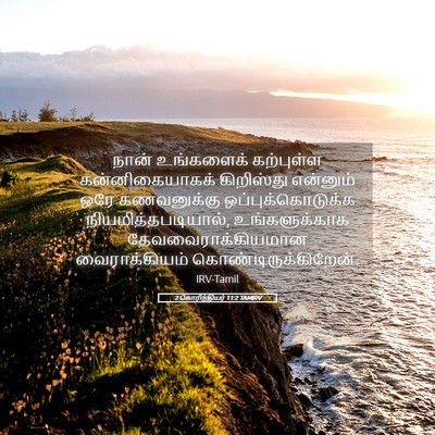 Picture 05 - 2 கொரிந்தியர் 11:2 TAMIRV - நான் உங்களைக் - Bible Verse Picture