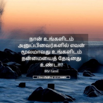 Picture 05 - 2 கொரிந்தியர் 12:17 TAMIRV - நான் உங்களிடம் - Bible Verse Picture
