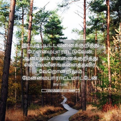 Picture 05 - 2 கொரிந்தியர் 12:5 TAMIRV -  - Bible Verse Picture