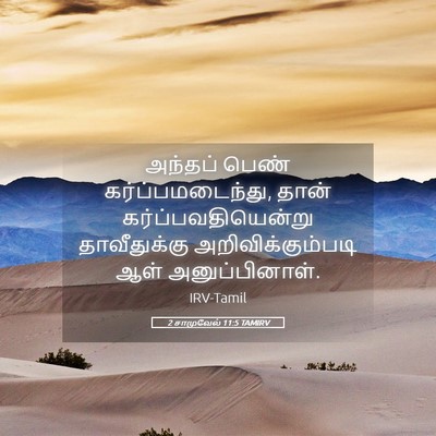 Picture 05 - 2 சாமுவேல் 11:5 TAMIRV - அந்தப் பெண் - Bible Verse Picture
