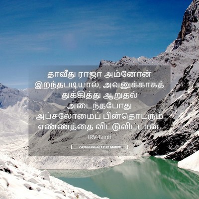 Picture 05 - 2 சாமுவேல் 13:39 TAMIRV - தாவீது ராஜா - Bible Verse Picture