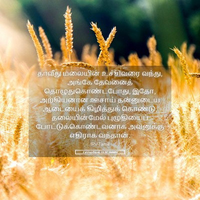 Picture 05 - 2 சாமுவேல் 15:32 TAMIRV - தாவீது மலையின் - Bible Verse Picture