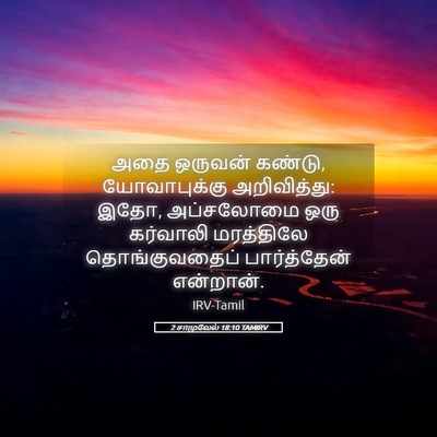 Picture 05 - 2 சாமுவேல் 18:10 TAMIRV - அதை ஒருவன் கண்டு, - Bible Verse Picture