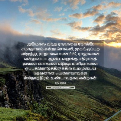 Picture 05 - 2 சாமுவேல் 18:28 TAMIRV - அகிமாஸ் வந்து - Bible Verse Picture