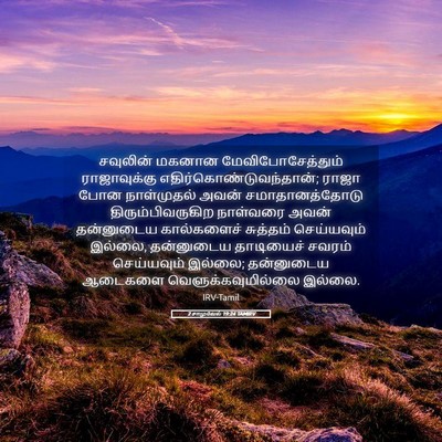Picture 05 - 2 சாமுவேல் 19:24 TAMIRV - சவுலின் மகனான - Bible Verse Picture