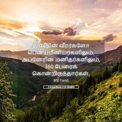 Picture 05 - 2 சாமுவேல் 2:31 TAMIRV - தாவீதின் வீரர்களோ - Bible Verse Picture