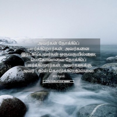 Picture 05 - 2 சாமுவேல் 22:42 TAMIRV - அவர்கள் நோக்கிப் - Bible Verse Picture