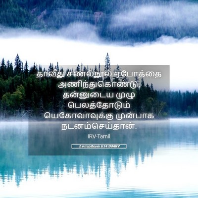 Picture 05 - 2 சாமுவேல் 6:14 TAMIRV - தாவீது சணல்நூல் - Bible Verse Picture