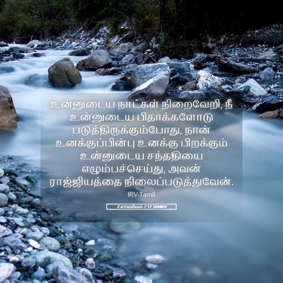 Picture 05 - 2 சாமுவேல் 7:12 TAMIRV - உன்னுடைய நாட்கள் - Bible Verse Picture