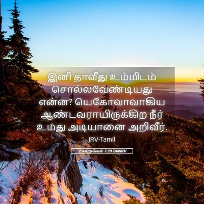 Picture 05 - 2 சாமுவேல் 7:20 TAMIRV - இனி தாவீது - Bible Verse Picture