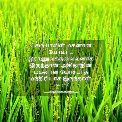 Picture 05 - 2 சாமுவேல் 8:16 TAMIRV - செருயாவின் மகனான - Bible Verse Picture
