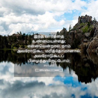 Picture 05 - 2 தீமோத்தேயு 2:11 TAMIRV - இந்த வார்த்தை - Bible Verse Picture