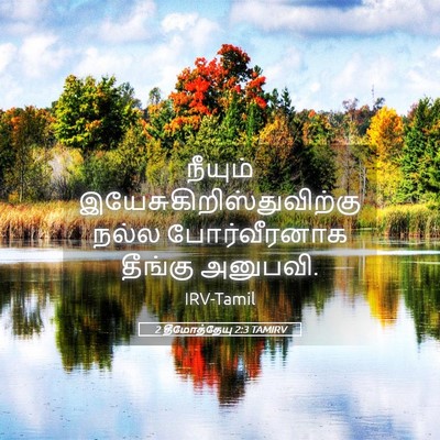 Picture 05 - 2 தீமோத்தேயு 2:3 TAMIRV - நீயும் - Bible Verse Picture