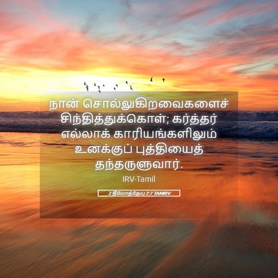 Picture 05 - 2 தீமோத்தேயு 2:7 TAMIRV - நான் - Bible Verse Picture