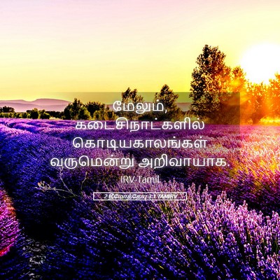 Picture 05 - 2 தீமோத்தேயு 3:1 TAMIRV - மேலும், - Bible Verse Picture