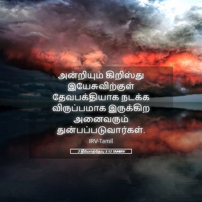 Picture 05 - 2 தீமோத்தேயு 3:12 TAMIRV - அன்றியும் - Bible Verse Picture