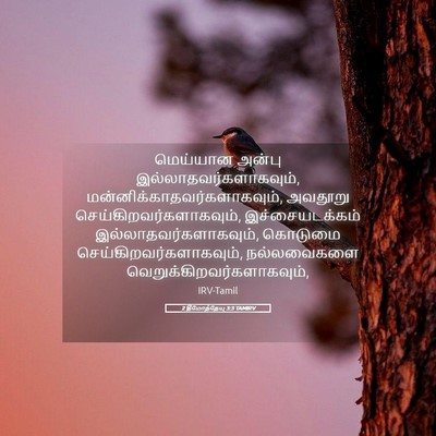 Picture 05 - 2 தீமோத்தேயு 3:3 TAMIRV - மெய்யான அன்பு - Bible Verse Picture