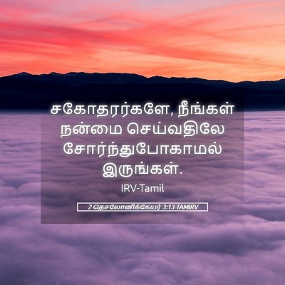 Picture 05 - 2 தெசலோனிக்கேயர் 3:13 TAMIRV - சகோதரர்களே, - Bible Verse Picture