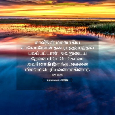 Picture 05 - 2 நாளாகமம் 1:1 TAMIRV - தாவீதின் மகனாகிய - Bible Verse Picture