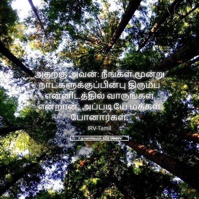 Picture 05 - 2 நாளாகமம் 10:5 TAMIRV - அதற்கு அவன்: - Bible Verse Picture