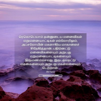 Picture 05 - 2 நாளாகமம் 11:21 TAMIRV - ரெகொபெயாம் - Bible Verse Picture