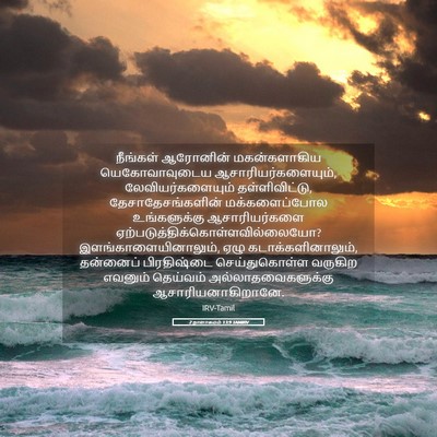Picture 05 - 2 நாளாகமம் 13:9 TAMIRV - நீங்கள் ஆரோனின் - Bible Verse Picture