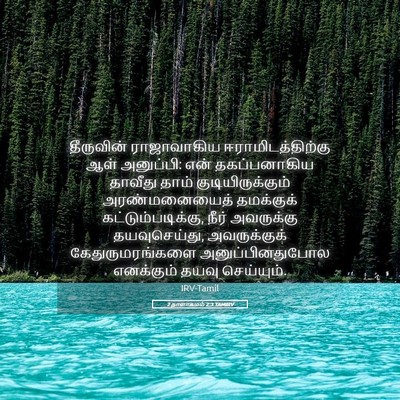 Picture 05 - 2 நாளாகமம் 2:3 TAMIRV - தீருவின் - Bible Verse Picture