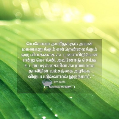 Picture 05 - 2 நாளாகமம் 21:7 TAMIRV - யெகோவா - Bible Verse Picture