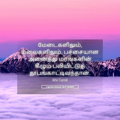 Picture 05 - 2 நாளாகமம் 28:4 TAMIRV - மேடைகளிலும், - Bible Verse Picture