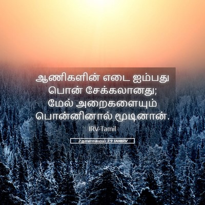 Picture 05 - 2 நாளாகமம் 3:9 TAMIRV - ஆணிகளின் எடை - Bible Verse Picture
