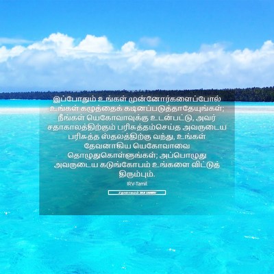 Picture 05 - 2 நாளாகமம் 30:8 TAMIRV - இப்போதும் உங்கள் - Bible Verse Picture