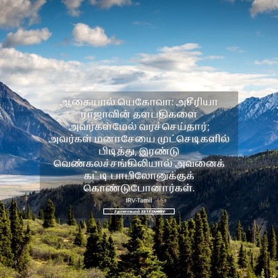 Picture 05 - 2 நாளாகமம் 33:11 TAMIRV - ஆகையால் யெகோவா: - Bible Verse Picture