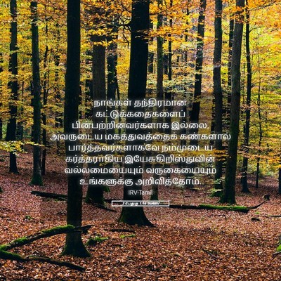 Picture 05 - 2 பேதுரு 1:16 TAMIRV - நாங்கள் தந்திரமான - Bible Verse Picture