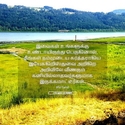 Picture 05 - 2 பேதுரு 1:8 TAMIRV - இவைகள் உங்களுக்கு - Bible Verse Picture