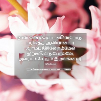 Picture 05 - அப்போஸ்தலருடைய நடபடிகள் 11:15 TAMIRV - நான் - Bible Verse Picture